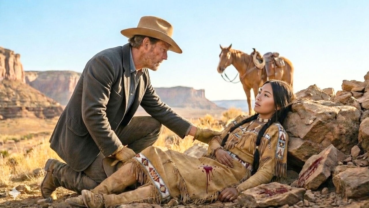 🔥Una mujer apache herida esperaba la esclavitud — pero la decisión del vaquero sorprendió a todos