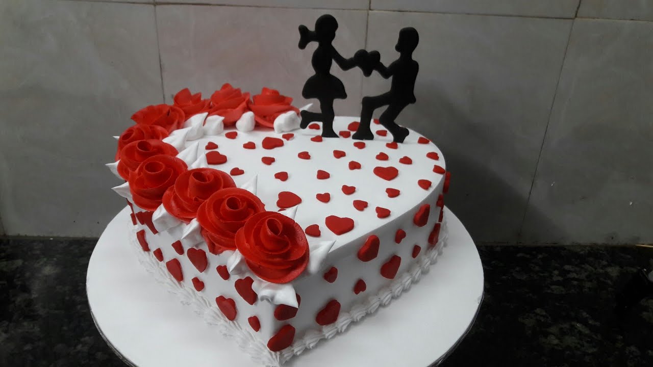 Engagement Cake Decorating |Wonderful Heart Shape Cake Design