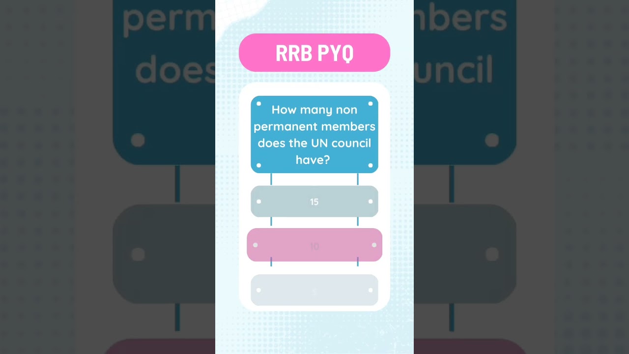 How many non permanent members does the in council have #rrbpyq #un #nonpermanentmembers  #sscpyqs