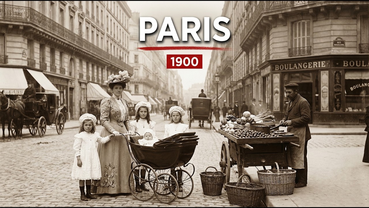 1900 : La vie quotidienne &agrave; Paris, incluant les petits m&eacute;tiers et les grandes familles