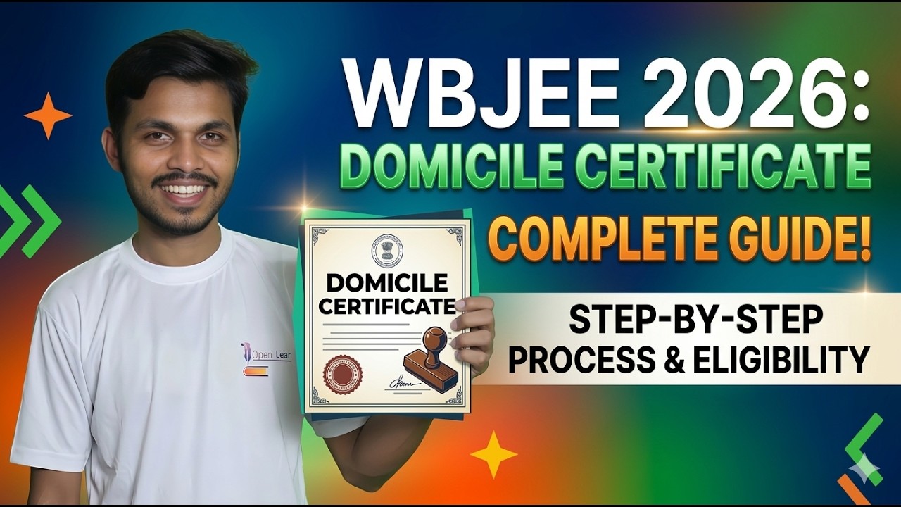 Domicile Certificate: Step-by-Step Complete Guide! 💯 | WBJEE 2026 #wbjee2026 #domicilecertificate