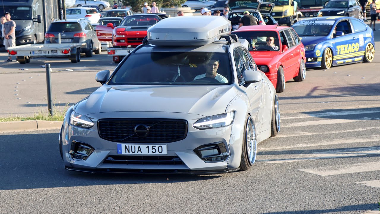 Tuner cars leaving a Carshow #16