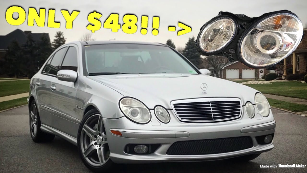 Как заменить линзы фар на Mercedes E-Class W211!