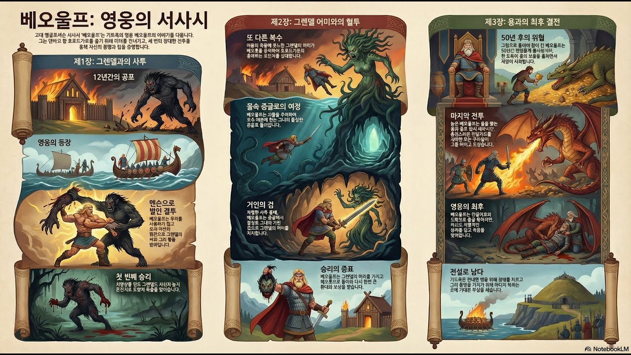 📚『베오울프』는 왜 그냥 괴물 잡는 이야기일까? | 1000년 된 서사시에서 발견한 5가지 놀라운 사실