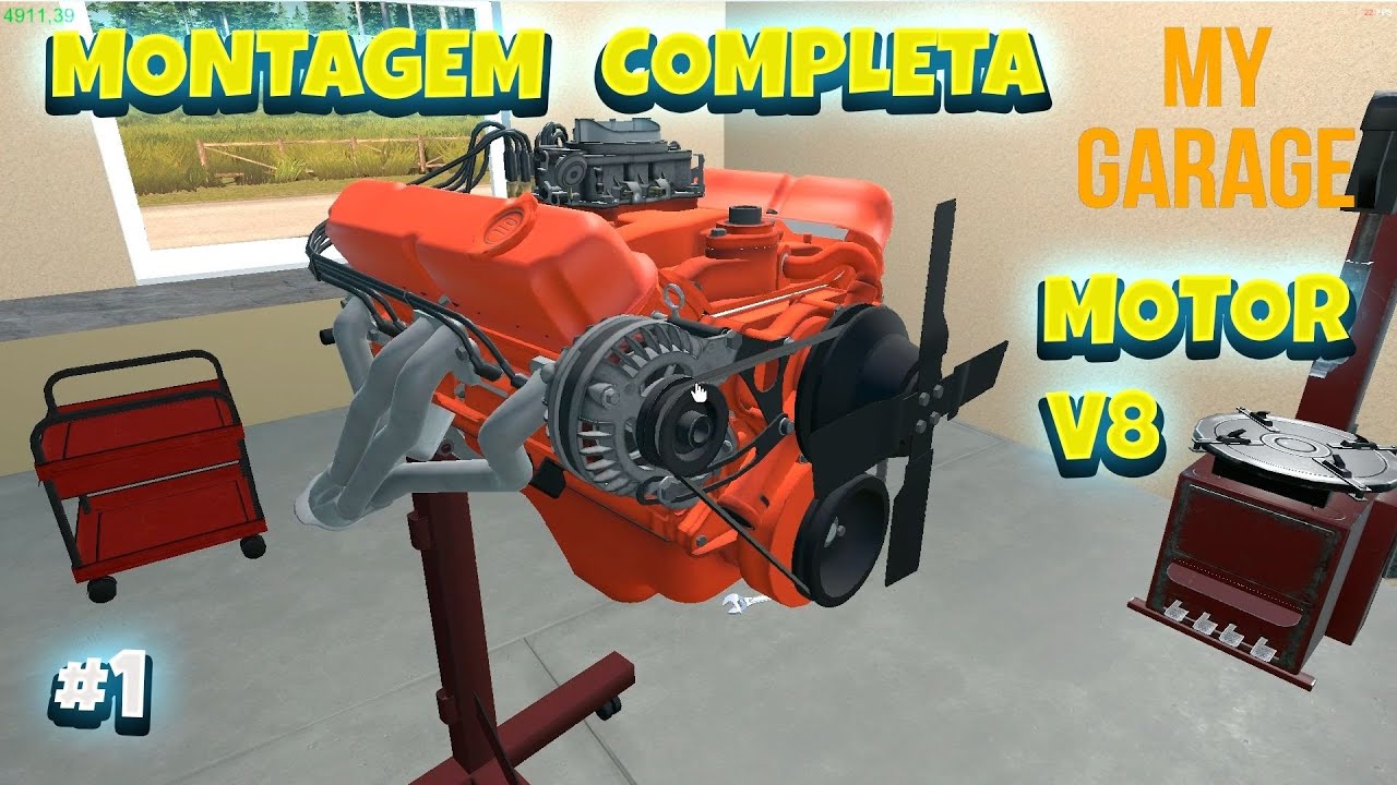 MONTAGEM COMPLETA DO MOTOR V8 MY GARAGE #1 V0.77435