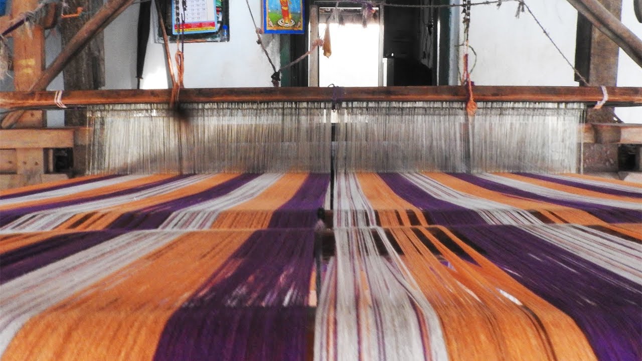 How To Make COTTON SAREE By Maggam Hand Made Woven Work HANDLOOM / Small Scale Industries
