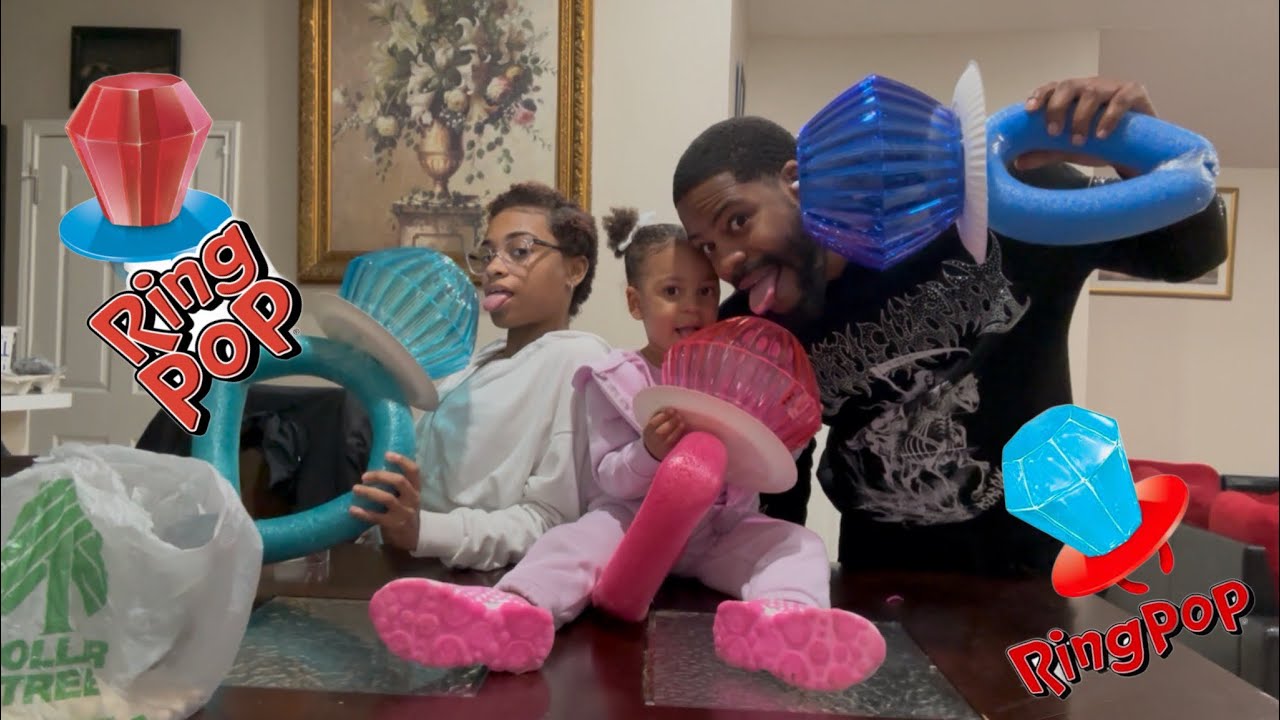 DIY: RING POP 💍 WITH OUR 2 YEAR OLD DAUGHTER | DOLLAR TREE MATERIAL 