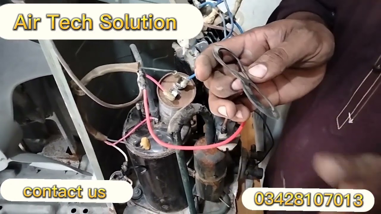 Ac outer contactor full wiring/Split ac wiring