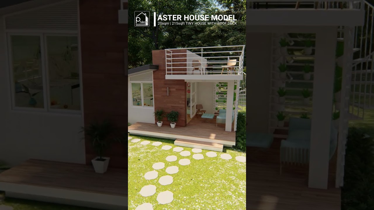 20 sqm TINY HOUSE WITH ROOF DECK #budgethomes #easyhouse #architecture