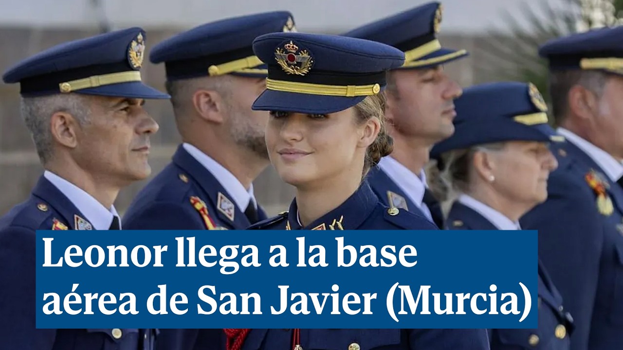 Leonor llega a la base a&eacute;rea de San Javier para su &uacute;ltima etapa de formaci&oacute;n militar