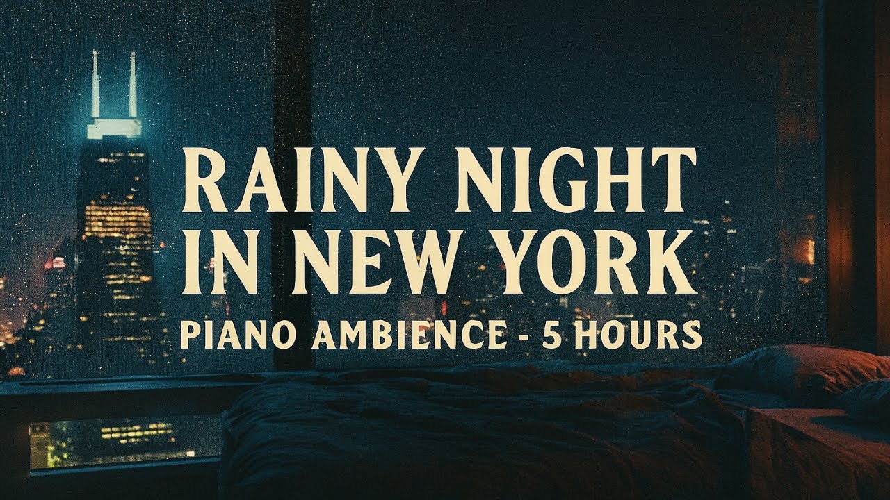 Rainy Night in New York – 5 Hours of Piano Ambience for Sleep, Study & Relaxation