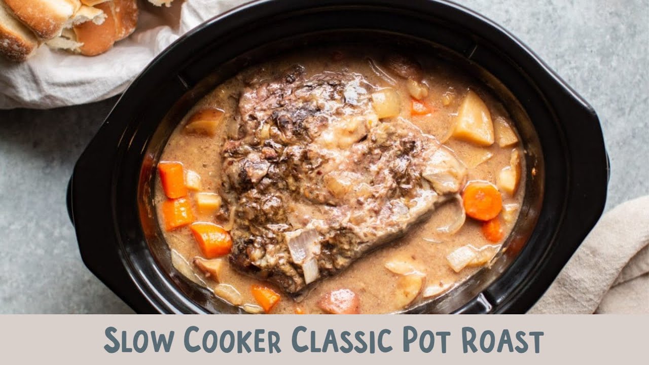 🍖✨ Easy Slow Cooker Pot Roast: Tender, Flavorful, and Effortless Comfort Food! 🥕🥔