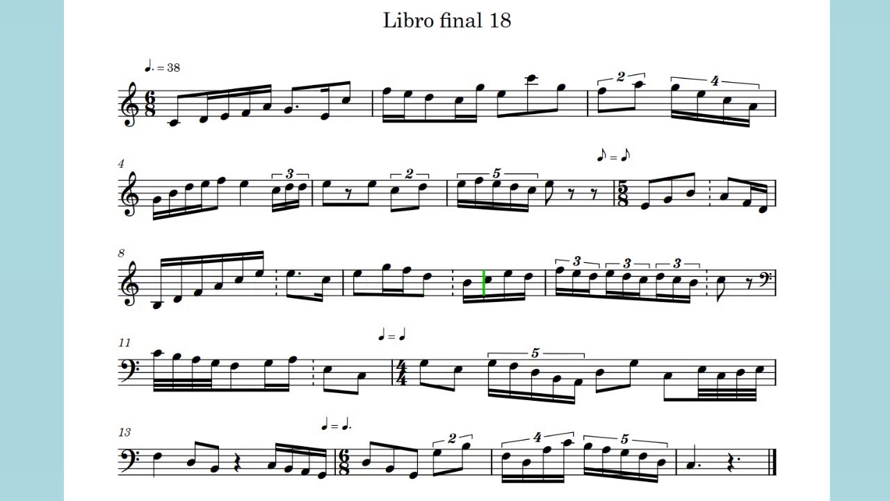 Lenguaje Musical Rítmico IV - Ejercicios Resumen nº 18