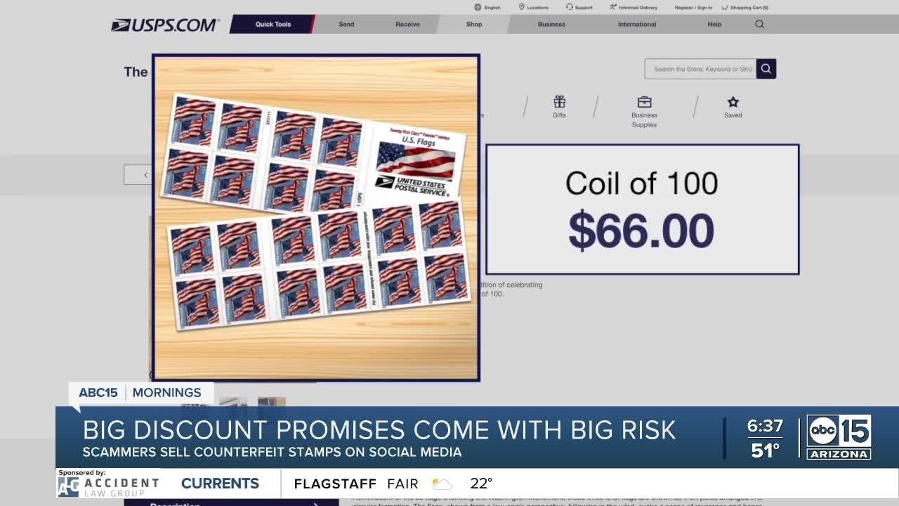 Scammers sell counterfeit stamps on social media