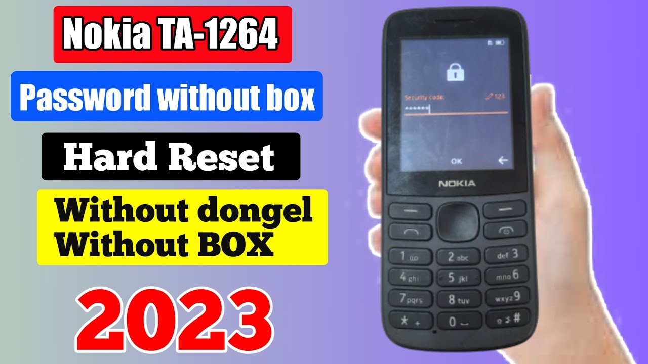 NOKIA 1264 Open Unlock Nokia (TA-1264 / TA-1272) 2023 | Remove SIM Lock ON Nokia TA-1264