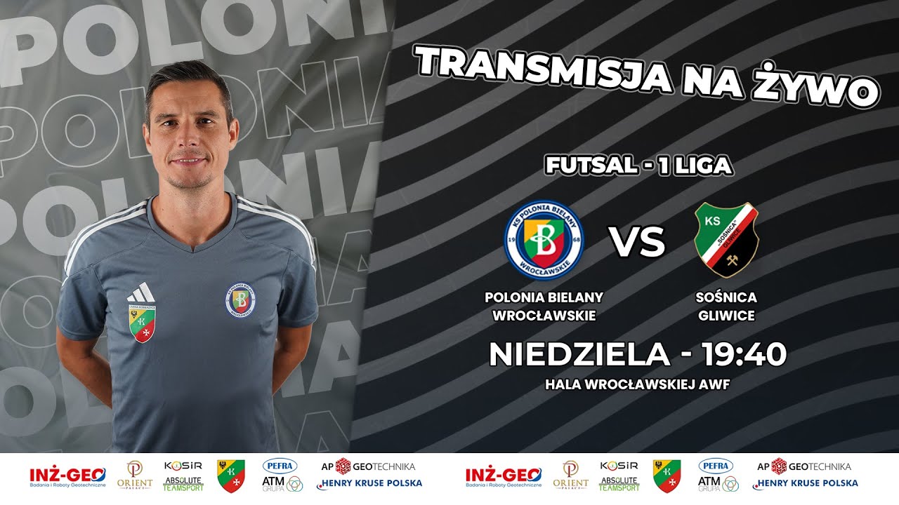 6. kolejka 1. ligi futsalu grupy południowej: Polonia Bielany Wrocławskie - Sośnica Gliwice