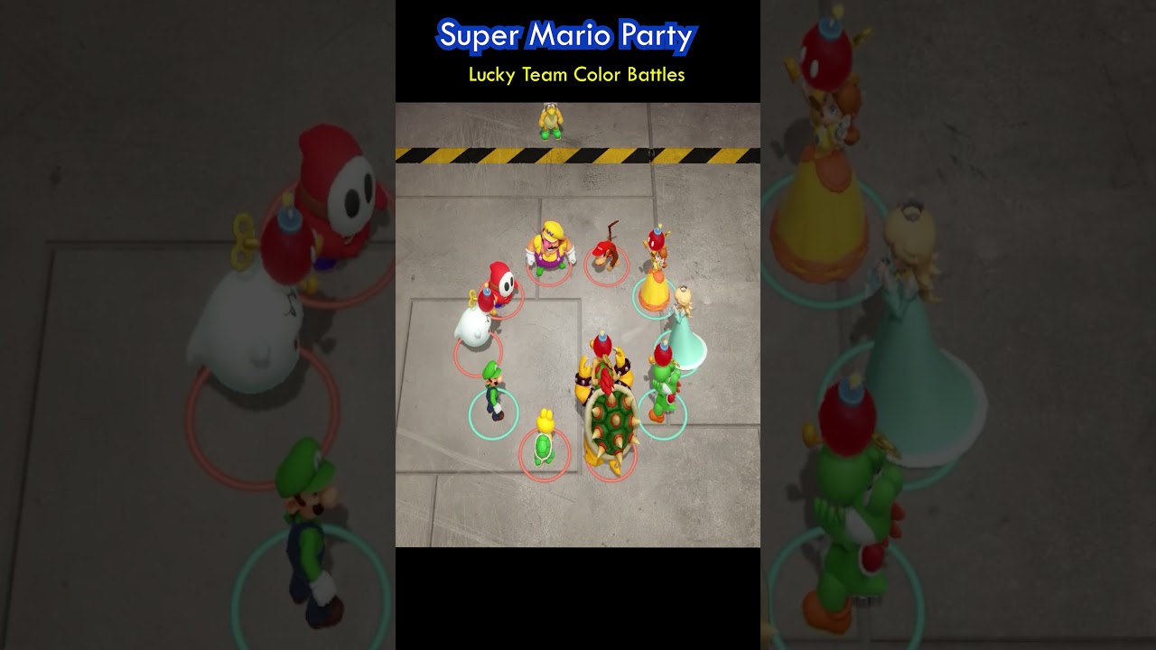 Super Mario Party - Lucky Team Color Battle - Who is win? #mario