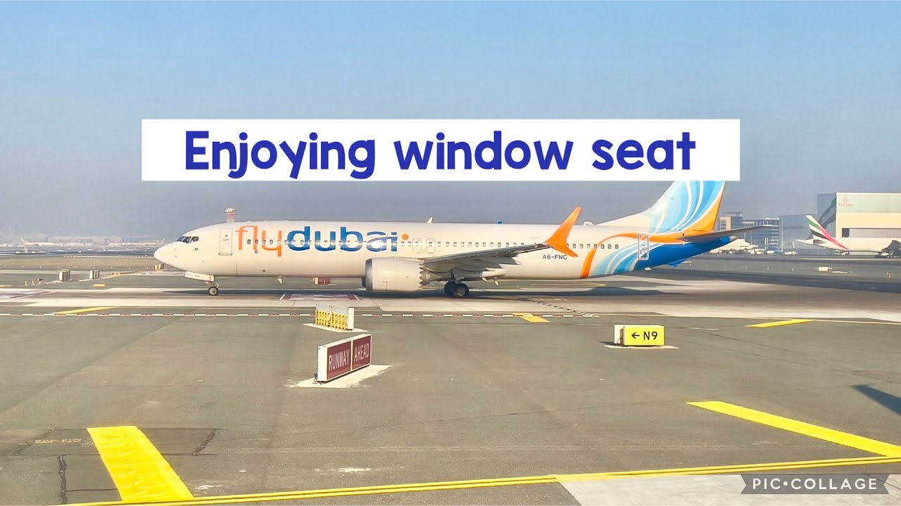 Enjoying window seat fly dubai #airplane #travel