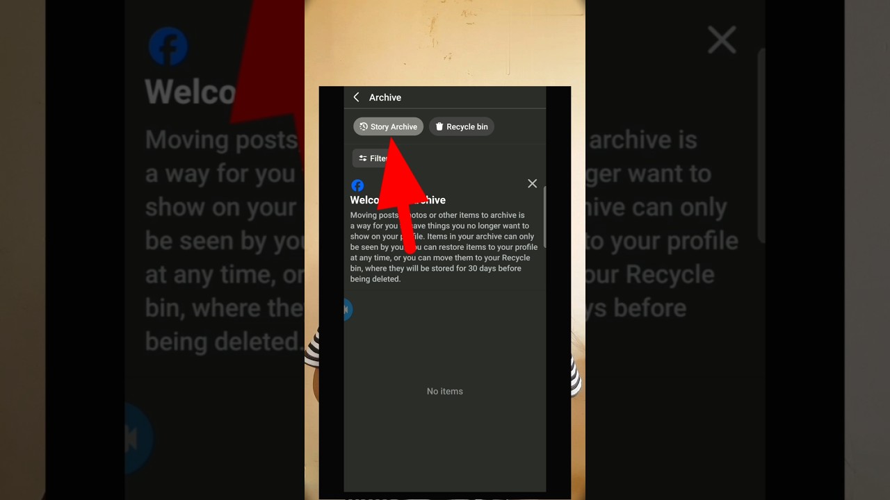 Facebook Archive Story Kaise Kare | How To Archive Story On Facebook | #youtubeshorts #shorts