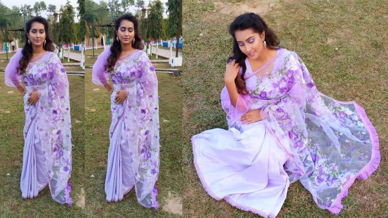 How to design a Party Saree। Make your designer saree at home। ডিজাইনার শাড়ি। Tamanna Nasir।