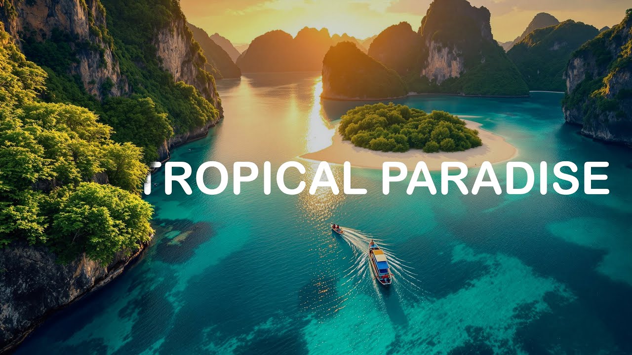 Relaxing Tropical Paradise LIVE | Paradise Beaches Drone Footage