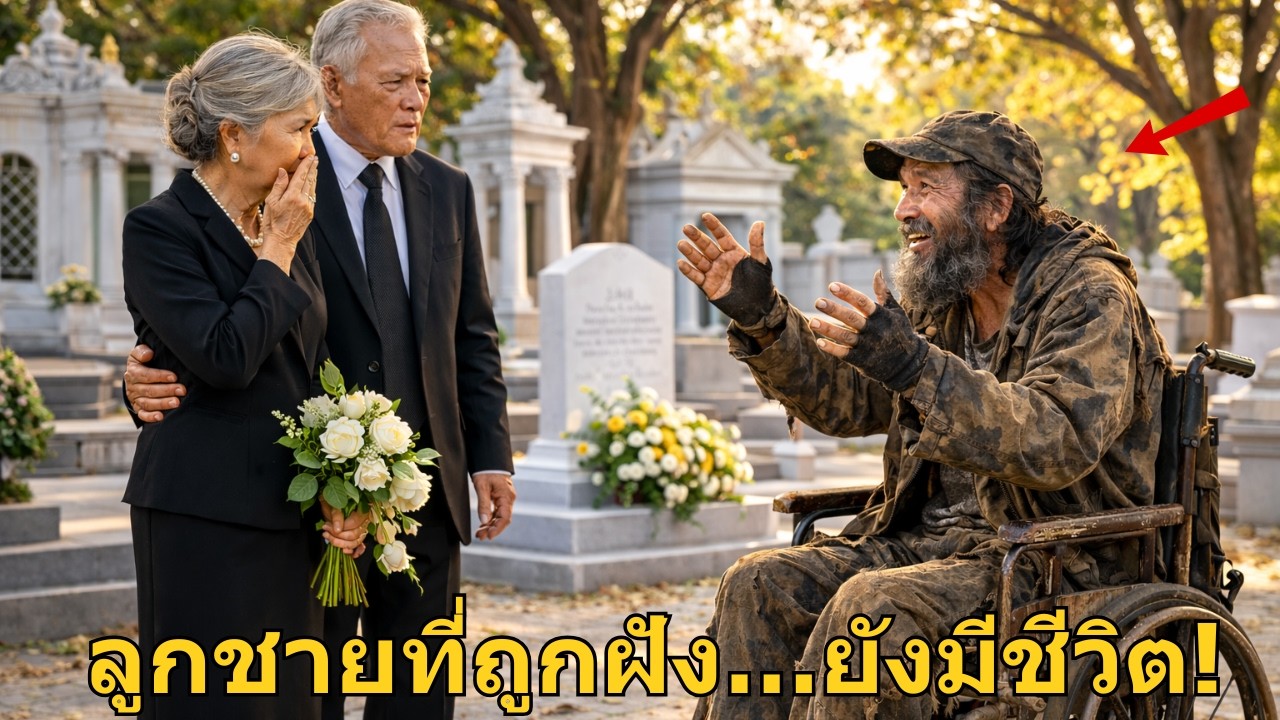 แม่ครับ พ่อครับ ผมยังมีชีวิตอยู่! เสียงตะโกนของชายจรจัดกลางสุสาน ทำให้เศรษฐีทั้งคู่แทบช็อก