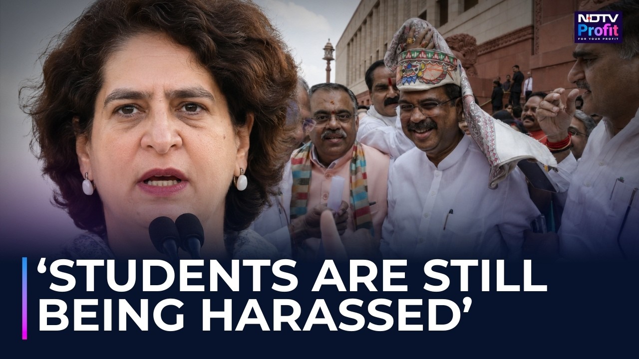 &lsquo;Shameful Welcome&rsquo;: Priyanka Gandhi Slams Dharmendra Pradhan's Welcome By NDA MPs