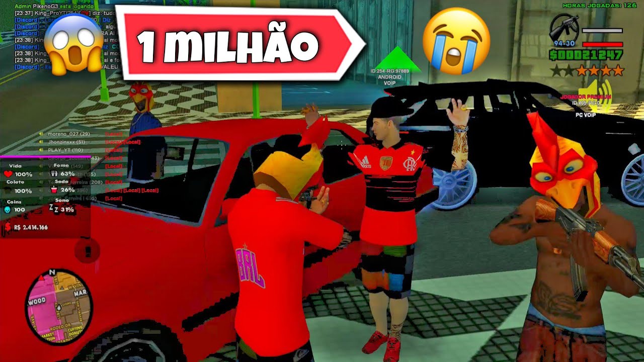 Arrast&atilde;o no Brasil Real Life virei B4ndido ruim - GTA SAMP BRL
