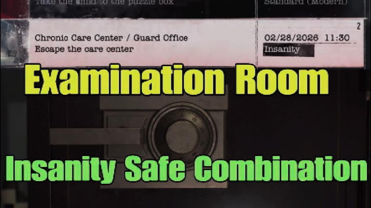 Resident Evil Requiem Examination Room Insanity Safe Combination