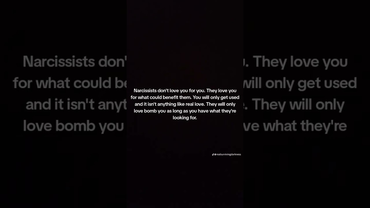 Narcissists don't love 