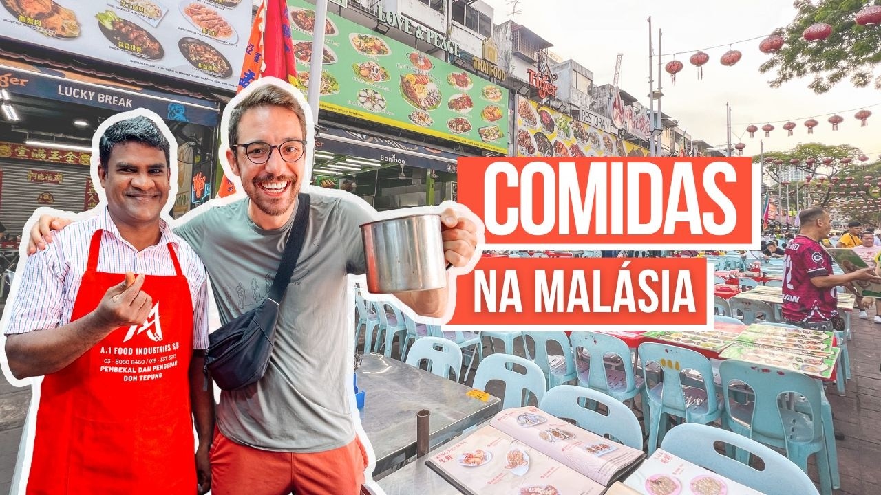 COMIDAS ESTRANHAS DA MALÁSIA - 24H COMENDO COMIDA DE RUA EM KUALA LUMPUR! 🇲🇾 (parte 1)