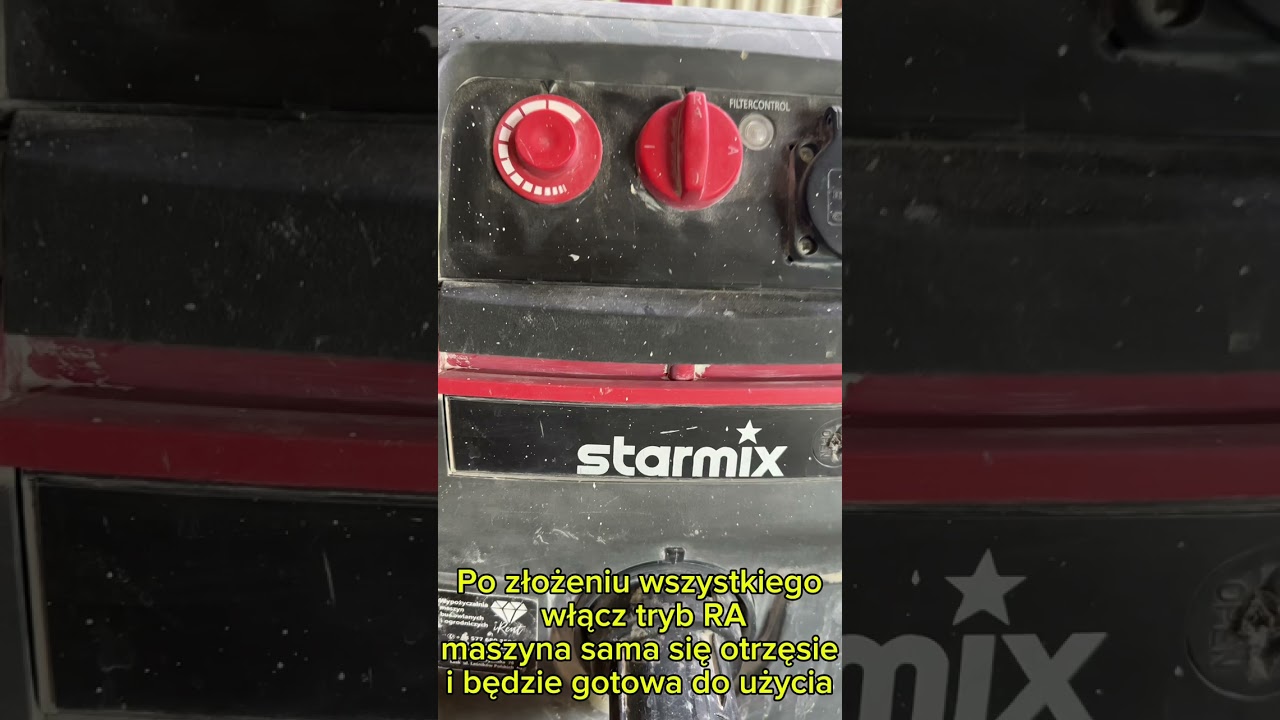 Odkurzacz Starmix, podstawowa obsługa, czyszczenie filtr&oacute;w.