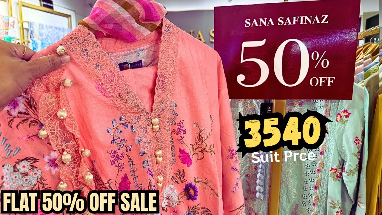 Sana Safinaz Flat 50%OFF Sale 😱📣 Sana Safinaz QUAID DAY Sale 2025  📣 sanaSafinaz Sale 2025/26 ♥️
