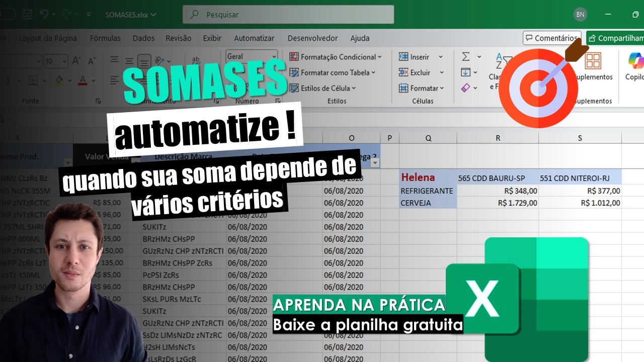 ⚡️Excel SOMASES - SOMAR conforme vários critérios da planilha.