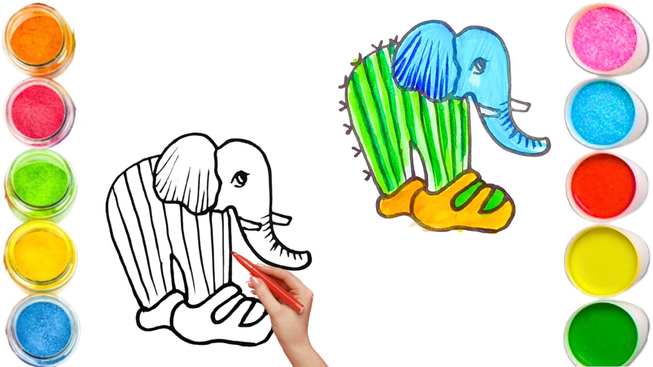 How To Draw cute Lirili Larila Drawing, Painting & Coloring For Kids and Toddlers_🌈🎨 🐋