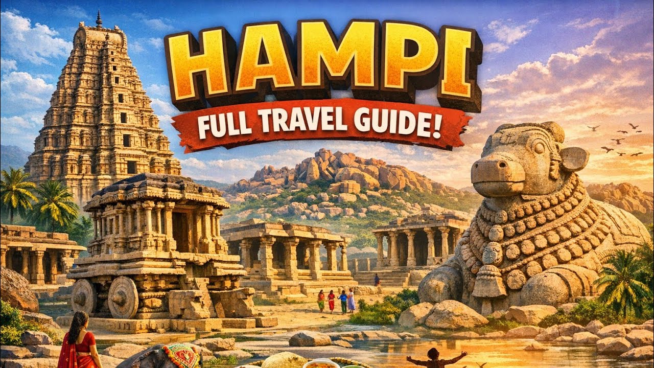 Hampi Travel Vlog 🏛️ | Exploring India’s Ancient Ruins (UNESCO World Heritage) 