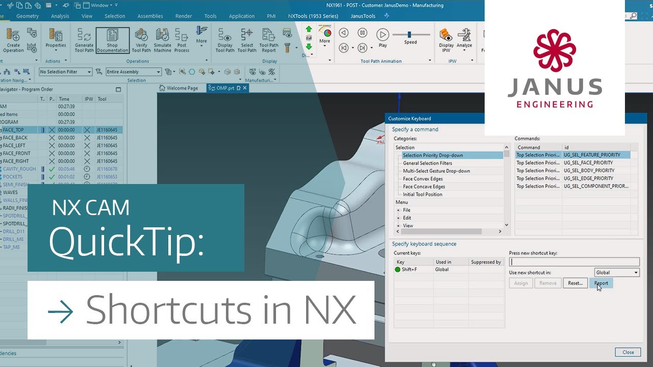 NX CAM Tutorial | How to save time in NX with shortcuts ⌨#️⃣