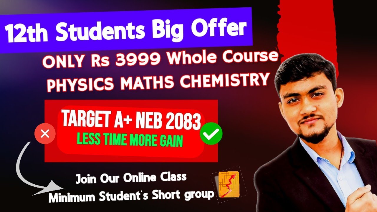 🔥No More Time Class 12 Students Join Our Online Tuition for Physics, Chemistry & Maths | Secure A+