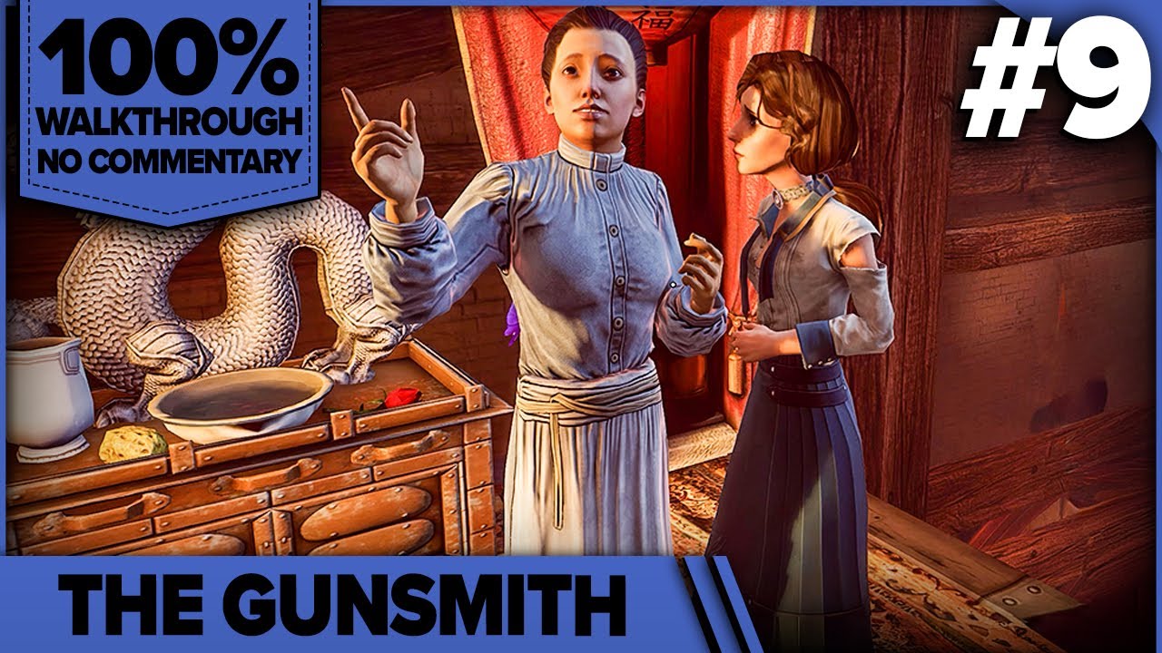 Bioshock Infinite 100% Cinematic Walkthrough (1999 Mode, All Collectibles) 09 THE GUNSMITH