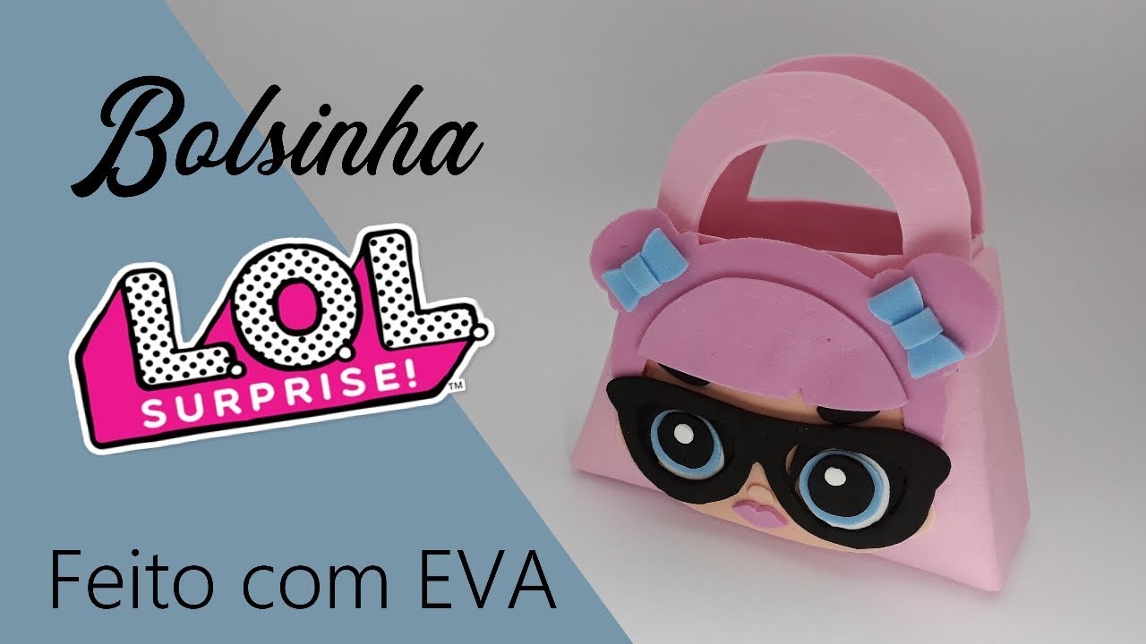 Bolsinha LOL feita com EVA - Lembrancinha - DIY
