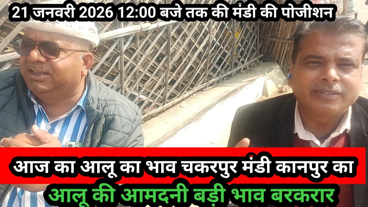 आज आलू का भाव चकरपुर मंडी कानपुर का 21 जनवरी 2026