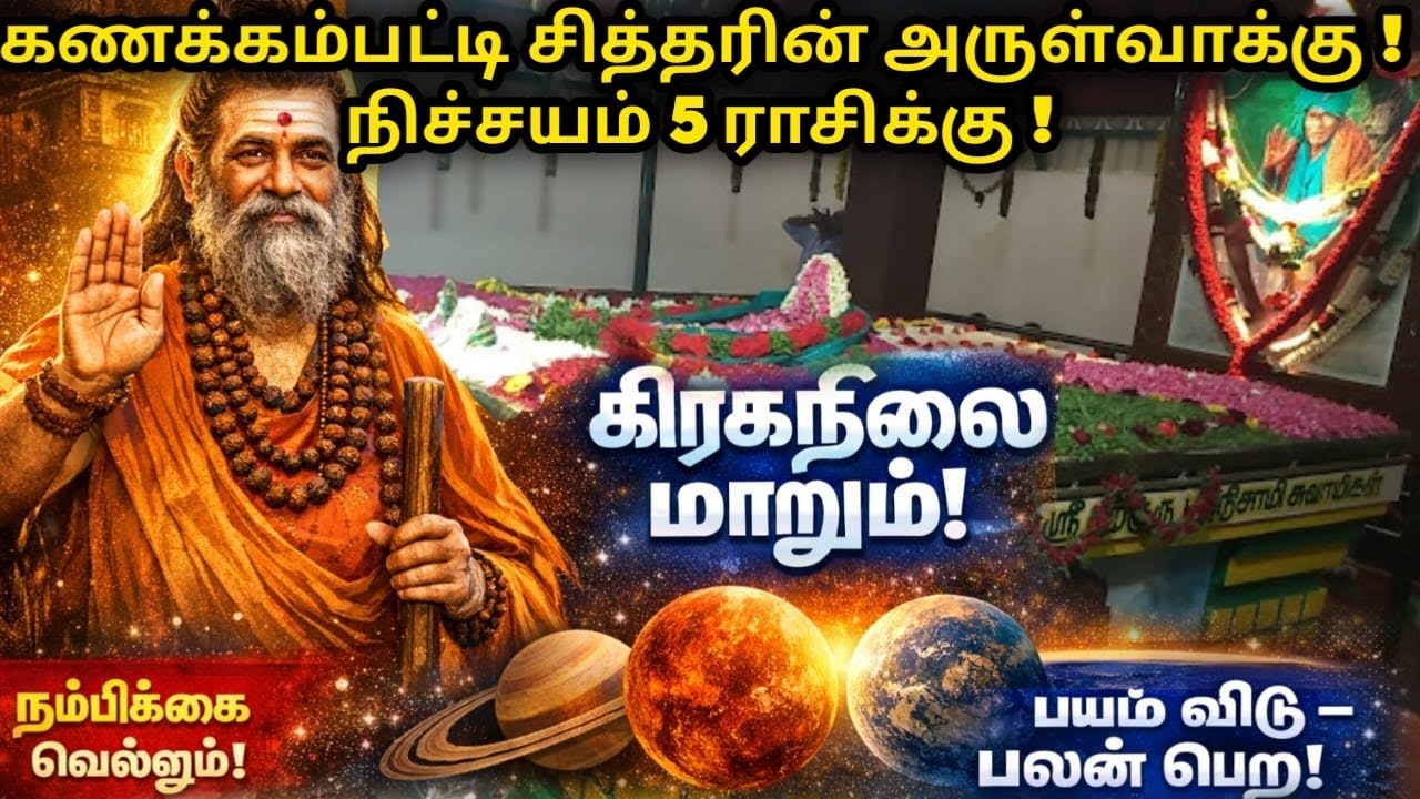 கணக்கன்பட்டி சித்தரின் அருள்வாக்கு ! நிச்சயம் 5  ராசிக்கு ! கிரகநிலை மாறும் ! kanakkanpatti siddhar