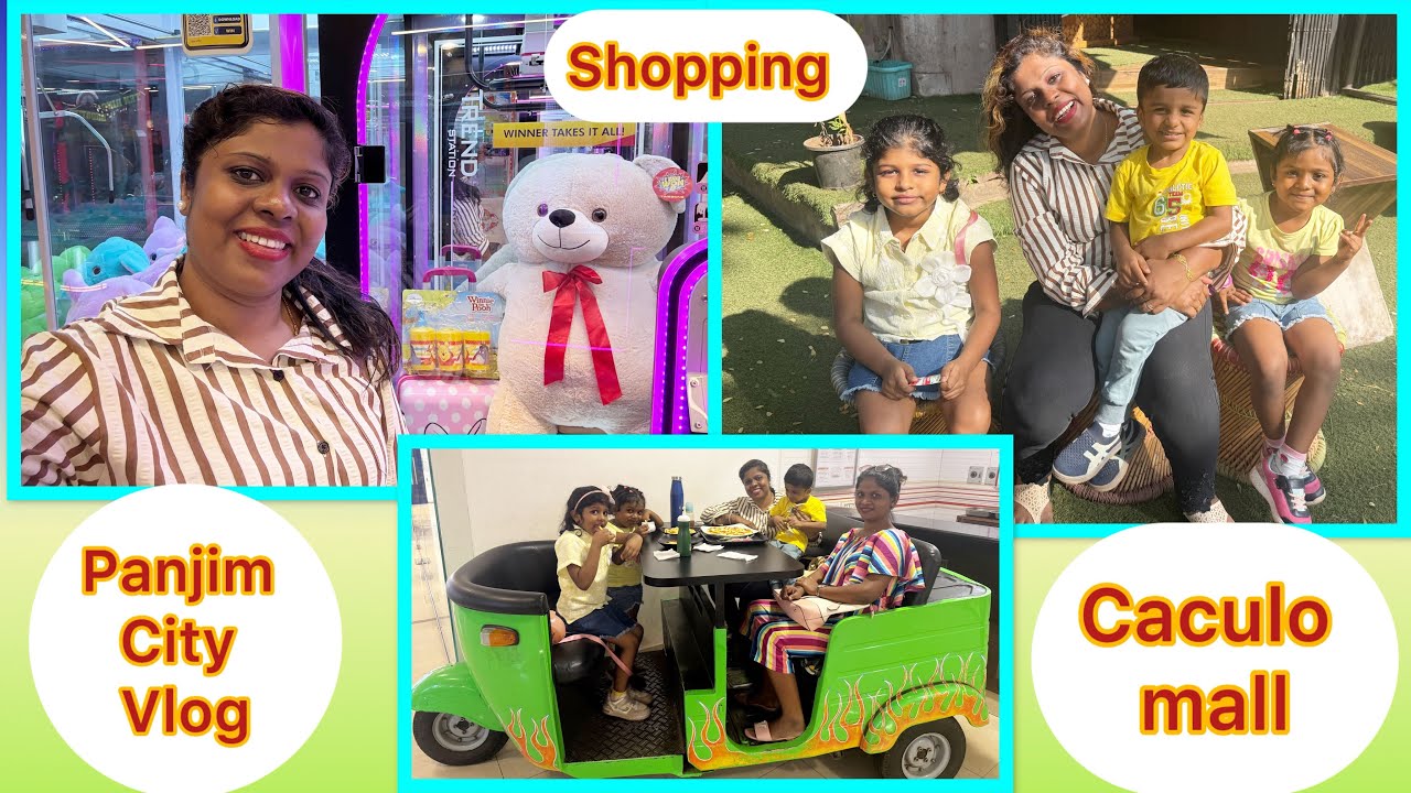 Panjim 🚗market vlog || 🍕Day out with 👧kids || 🛍️Shopping mall ​⁠@Keziahgomes0719