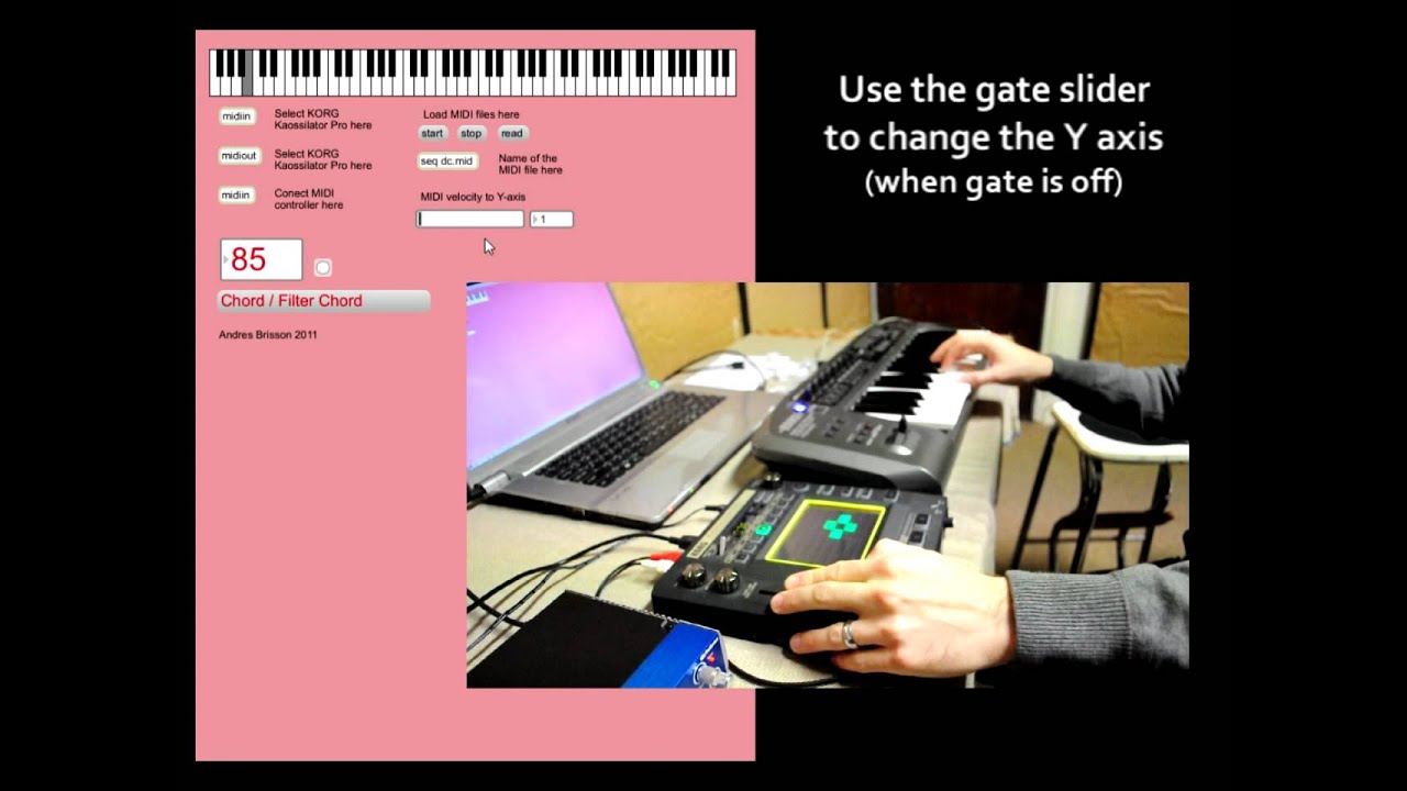 Patch MIDI controller for Kaossilator Pro / Pro+