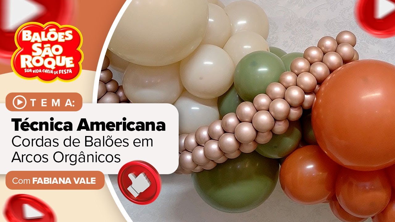 Corrente de Balões para Arco Desconstruído Técnica Americana | Balões São Roque 