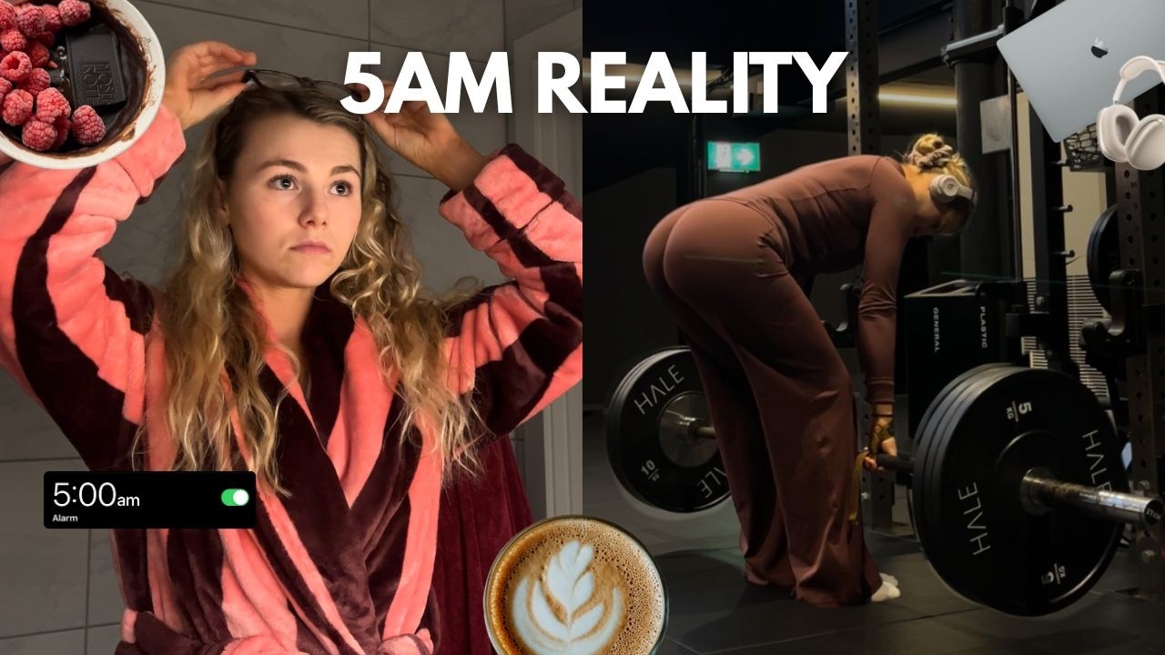 My 5am Gym Girl Routine *REALISTIC* | Productivity tips, High Protein & Alignment💛