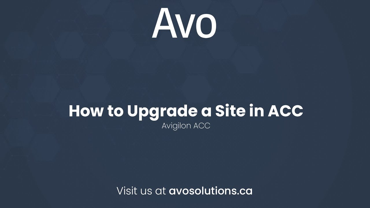 How to Upgrade a Site in ACC