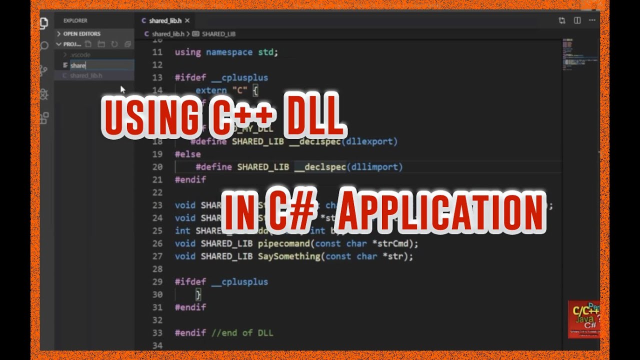 Creating C++ DLL to be used by C#  (C Sharp) Application | Software Coding Tutorials Channel