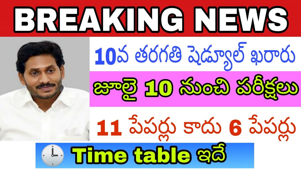 Ap 10th class exams 2020 schedule released | AP SSC exams time table | AP 10th class @JobsDude