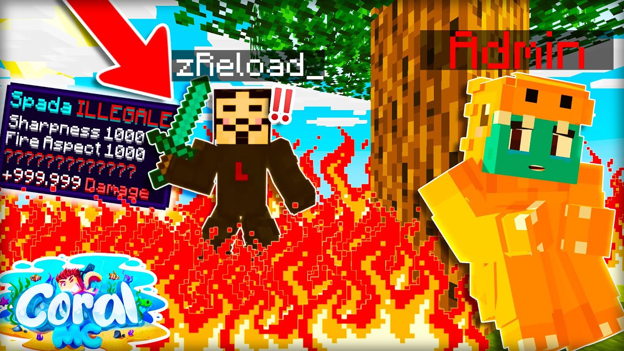 Ho SFIDATO L'ADMIN dello SKYPRISON utilizzando UNA SPADA ILLEGALE su CORALMC...